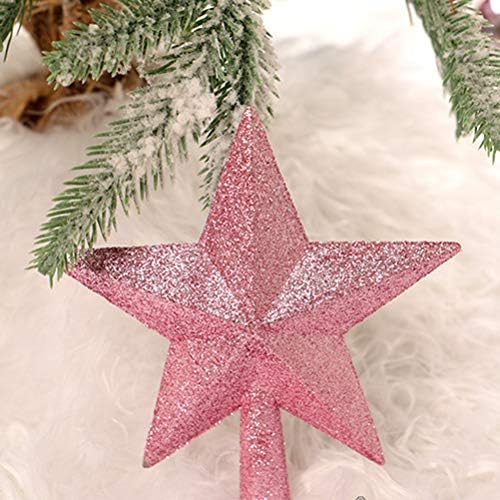 15cm karácsonyfa Tetején Szikrázó Csillag Csillogó Lóg karácsonyfa Topper Dekoráció, Dísztárgyak, lakberendezés (Rózsaszín)