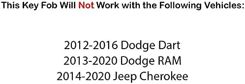 2x Álcázás Új Kulcsnélküli Bejegyzés 4 Gomb Távoli Start Autó kulcstartó IYZ-C01C Kompatibilis 300 Challenger Töltő Durango Grand Cherokee