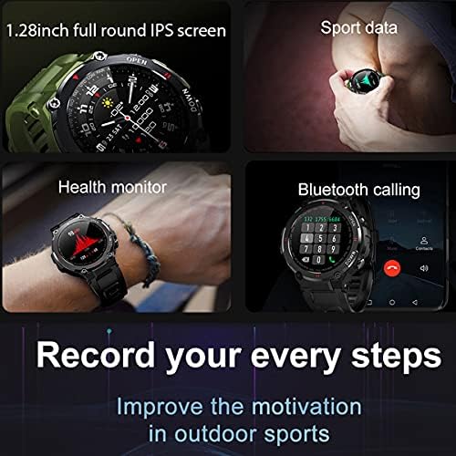 UCCE K22 Intelligens Karóra Férfiaknak, Sport Fitness Tracker Hívás Óra Arca Egyéni Vízálló Smartwatch Android 4.4 iOS 8.0 Felett, támogatnia