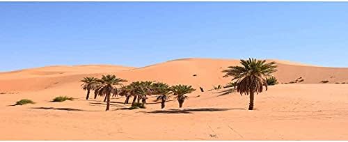 AWERT Nap Sivatagban Terrárium Háttér Kék Ég, a Fák, Narancs Sivatagi Hüllő Élőhely Háttér 24x16 cm Vinil
