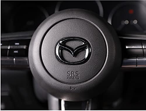 MAIALOT Kompatibilis Mazda Kormánykerék Borító Matrica Autó Kormánykerék Embléma Logó Keret Trim Kompatibilis Mazda 3 6 CX-3 CX-5 CX-9 Belső