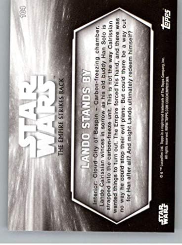 2019 Topps Star Wars Birodalom visszavág Fekete-Fehér 104 Lando Áll Által Lando Calrissian Trading Card