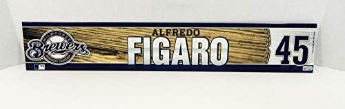 2013 Milwaukee Brewers Alfredo Figaro 45 Játék Kiadott Haditengerészet Szekrény Lemez BREW320 - MLB Meccset Használt