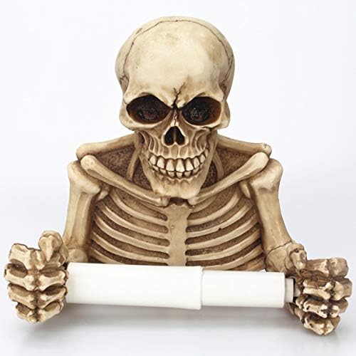 Veemoon Állni Halloween Polc Wc-Retro Fali Dekoráció Konyha Papír Rack Szövet Fesztivál Adagoló Koponya Szellem Csontváz Tároló Kísérteties
