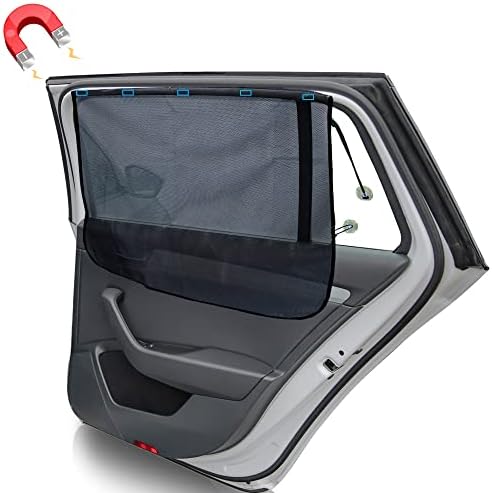 EcoNour Kocsi ablakához Nap Árnyékban (1 Csomag) | Szívó Mágneses Napernyő, a Kocsi Hátsó Blokkok Hő & UV Sugarak | Baba Windows