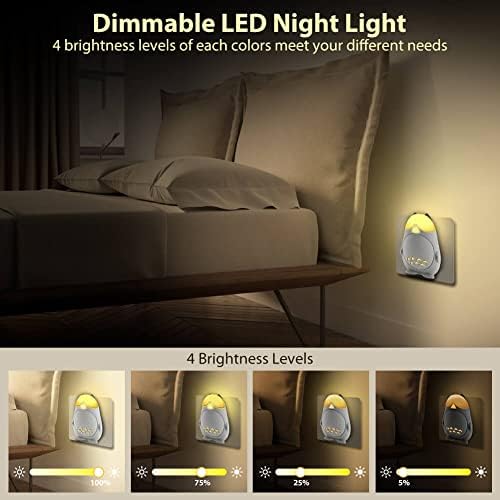 Smart Hang Aktivált színváltó LED-es Éjszakai Fény, RAVEtone 9 Színben 6 Világítási Módok RGB Csatlakozó Éjszakai fény, a Gyerekek,