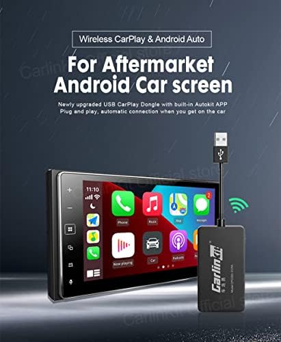 2023 CarlinKit Vezeték nélküli CarPlay & Vezeték nélküli Android Auto Autó Android Fej Egység Rendszer 4.4.0+,Beépített APK Alkalmazás,Online