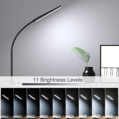 K&ZZ LED-es asztali Lámpa, Bilincs, Rugalmas 360° Hattyúnyak Lámpa USB asztali Lámpa, Szabályozható Szem-Gondoskodó Klip asztali Lámpa