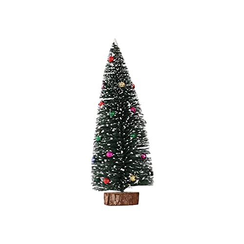 Karácsonyi Özönlött Ragasztó Gyöngy Mini Asztali karácsonyfa Karácsonyi Divat Fából készült alappal Kis Fa Dísz, Otthon Dekoráció