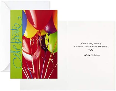 Hallmark Válogatott Születésnapi Kártyákat (Fényes Ikonok, 12 Kártyát, Borítékok) (5EDX8613)