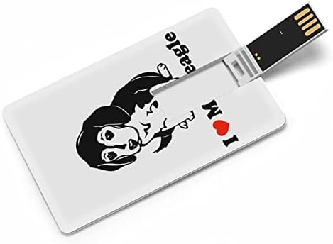 Szeretem A Beagle Kártya USB 2.0 Flash Drive 32G/64G Minta Nyomtatott Vicces