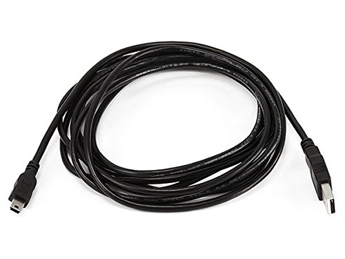 Monoprice 10-Láb USB A-mini-B 5pin 28/28AWG Kábel (103897) Fekete