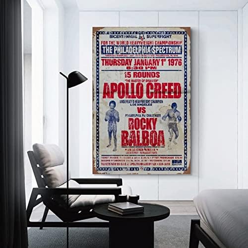 SUPENG Rocky Balboa Vs Apollo Motivációs Régi Plakát, Poszter Díszítő Festés Vászon Fali Poszterek Art Kép Nyomtatási Modern Család Hálószoba