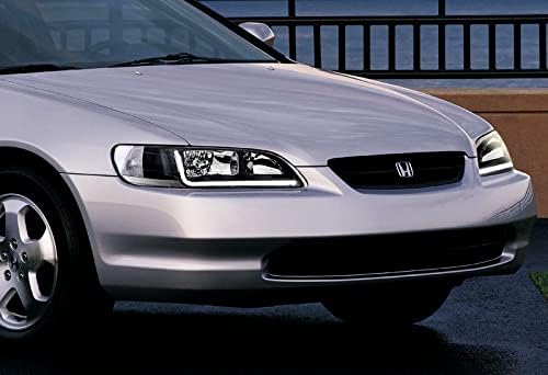 DriftX Teljesítmény, 2DB Fényszórók alkalmas Kompatibilis az 1998-2002-es Honda Accord DRL LED Fekete Ház Fényszórók W/Tiszta