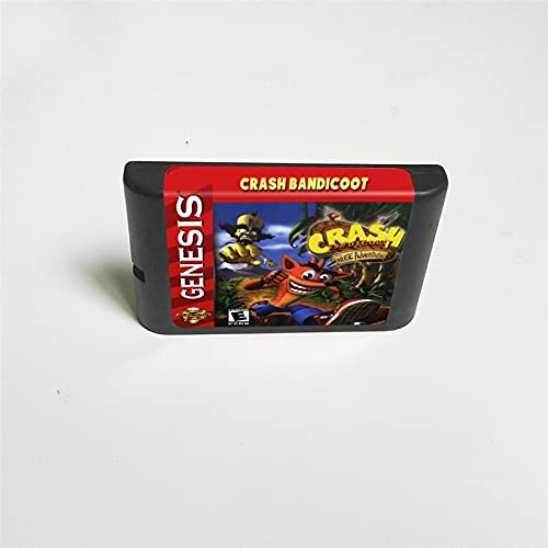 Lksya Crash Bandicoot - 16 Bit MD Játék Kártya Sega Megadrive Genesis videojáték-Konzol Patron (NEKÜNK Shell)