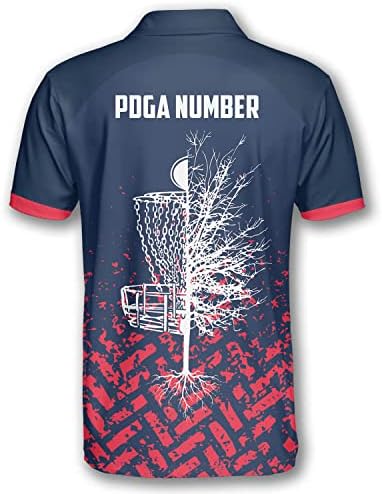 PRIMESTY Disc Golf Polo shirt Férfi, Egyéni Név & PDGA Száma Disc Golf Pólók, Disc Golf Mezek Méret S-5XL
