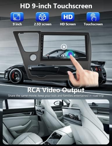 Autó Rádió Sztereó Honda Civic 2013 2014 2015 2017 Android 11 Érintőképernyős Multimédia Rádió Bluetooth Apple Carplay Andriod