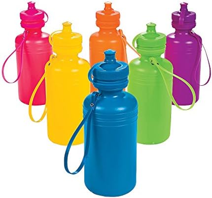 Szórakoztató Express, Ömlesztett 12, BPA Mentes Neon vizes Palackok, Egyes részvények 18 oz | Sport | Sport Esemény | Születésnap