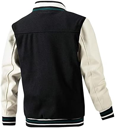 DuDubaby Plus Size Gyapjú Dzseki Férfi ruházat Baseball Kabát Dzseki Férfi Őszi-Téli Új Alkalmi Szín Egészül ki Gyapjú Kabát