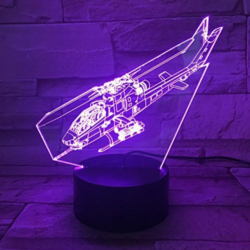 Jinnwell 3D Repülő, Helikopter Éjszakai Fény Lámpa Illúzió Állat Éjszakai Fény 7 Szín Megváltoztatása Érintse meg a Kapcsoló Táblázat Asztal