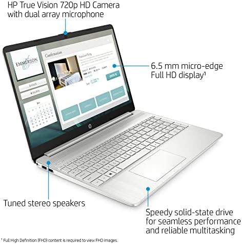2022 HP Otthoni, Üzleti Laptop | 15.6 FHD Kijelző | AMD 6-Core Ryzen 5 5500U | AMD Radeon Grafikus | 8GB DDR4 256 gb-os NVMe