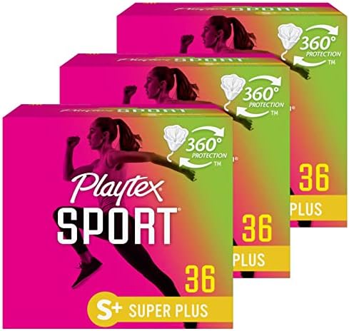 Playtex Sport Tampon Super Plus Nedvszívó, Illatanyag-Mentes - 108ct (3 doboz 36ct)