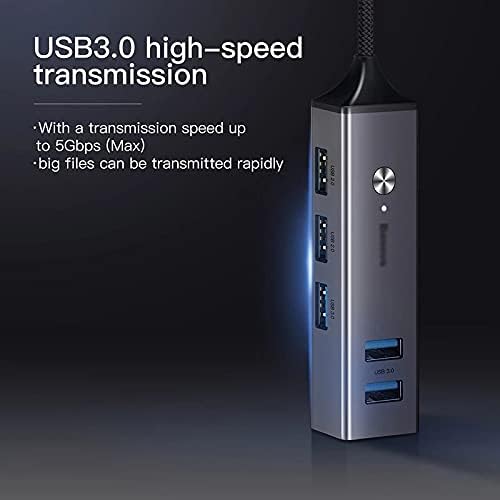 WJCCY USB 3.0 C Típusú Hub Elosztó ，Multi-Interfész Univerzális USB Elosztó Egy-Négy Adapter 3.0 nagysebességű c-Típusú Extender (Szín :