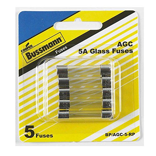 Cooper Bussmann BP-AGC-5-RP 5A Típus-AGC Glass Cső Biztosíték 5 Csomag, Csomag 5 /RMG4H4E54 E4R46T32576784