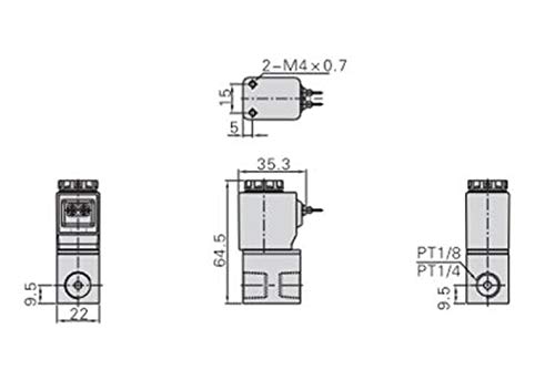 Woljay Pneumatikus Működtetésű Levegő Szelep 2V025-08 AC 220V PT 1/4 2 2. Pozícióba, Ahogy Általában Zárva
