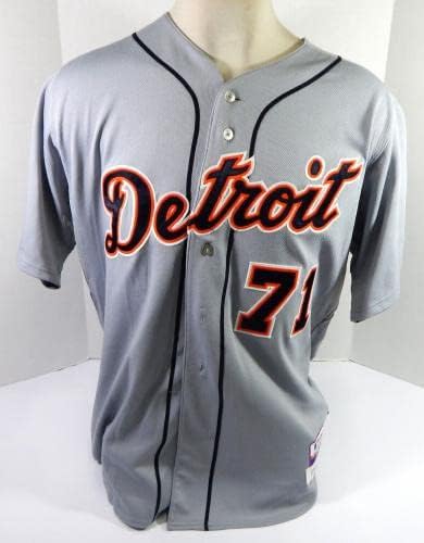 2010-ben a Detroiti Tigrisek Mike Rabelo 71 Játék Kiadott Pos Használt Szürke Jersey 48 DP38892 - Játék Használt MLB Mezek