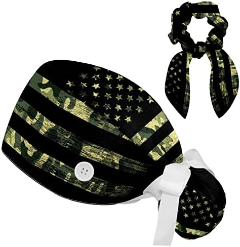 Bozót Caps Nők Gombok Hajpánt Kalapok Hairband Bozót Sapkák Női, Retro USA Amerikai Zászló