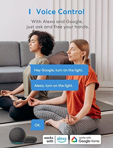 meross Okos Kapcsoló Kompatibilis Alexa, a Google Asszisztens, SmartThings, Szüksége van Semleges Vezeték, Egyetlen Pole WiFi