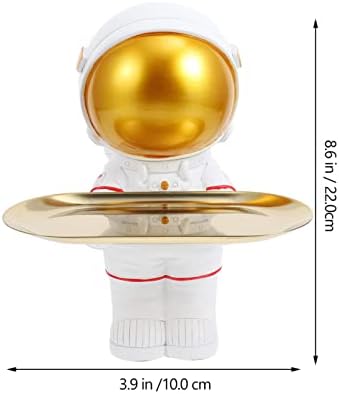 ULTNICE Íróasztal Komód Ékszer Gyűrű Figurák Tálca Űrhajós: Veterán Űrhajós Dísz, Szobor Kulcsot Tároló tartó Bejárat Otthon