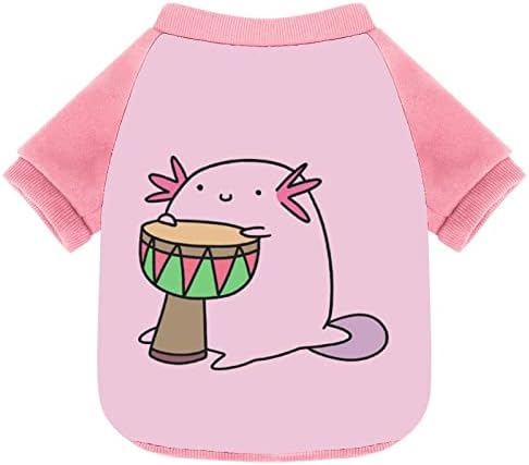 FunnyStar Axolotl Játszik A Djembe Nyomtatás Pet a Pulóver Polár Pulóver Kezeslábas a Kutyák, Macska Design