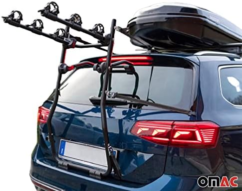 OMAC 3 kerékpártartó a Volkswagen Tiguan 5N Kereszt 2014-2023 Fekete | Csomagtartóba Szerelhető kerékpártartó 99 Kg Terhelés Összecsukható Minden