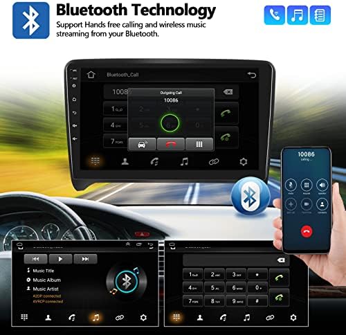 Android Autó Sztereó Audi TT MK2 8J 2008-2014, 9 Hüvelykes érintőképernyő autórádió GPS Navigáció Bluetooth FM Rádió Támogatás