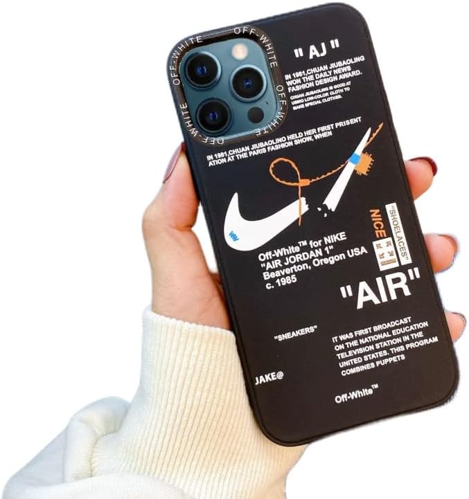 Off-Fehér™ iPhone 12 Csak Fekete Esetben Folyékony Szilikon, Vékony, Telefon Esetében, Anti-Semmiből Puha Mikroszálas Bélés.