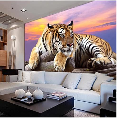 3D Díszítő Freskó Modern Élethű Állat a Tigris 3D-s Rajzfilm Freskó Háttérkép Nappali gyermekeink szobája falára Ruhával lakberendezés falburkolat-120X100CM