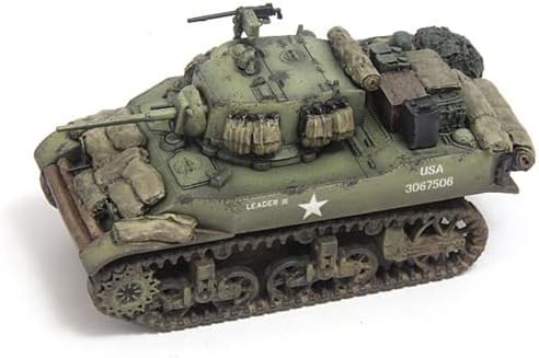 az S-Modell második VILÁGHÁBORÚ USA M5A1 Bastogne 1944 Fény Lánctalpas Páncélozott 1/72 ABS Tank Előre elkészített Modell