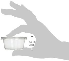 Reditainer Műanyag Eldobható Részét Szuflé Csésze Fedő, 100 Gróf (Csomag 1), Fehér, 0.01 liter
