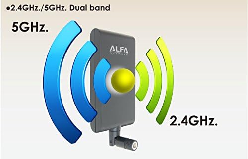 Alfa Hálózati APA-M25 kétsávos, 2,4 GHz/5GHz 8 / 10dBi nagy nyereség Irányított Beltéri Panel Antenna RP-SMA Csatlakozó (Hasonlítsa