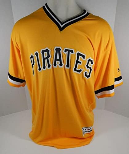 -17 Pittsburgh Pirates Üres Játék Kibocsátott Sárga trikót 1979 TBTC Retro 52 55 - Játék Használt MLB Mezek