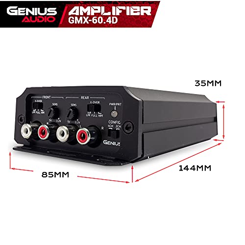 Zseni Audio GMX-60.4 D Mini Extrém Nano Kompakt Autó Audio Erősítő 4 Csatornás 1000 Watt Max Osztály D 2-Ohm Stabil, a Hatalom Védelmi