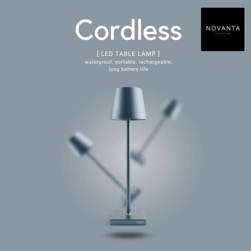 NUOVA NÉMETORSZÁG Novantákról Világítás-LED-es Vezeték nélküli asztali Lámpa Hordozható Szabályozható Újratölthető Akkumulátor