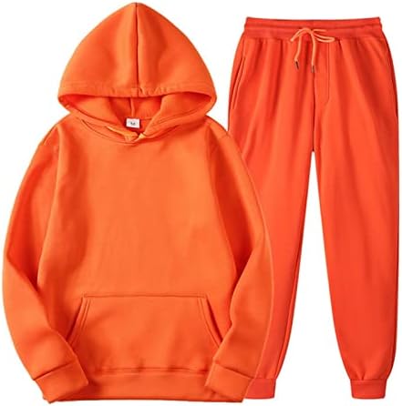 MMyydds Férfi/Női Sportruházat kapucnis felső + Streetwear Ruhák, Melegítőfelső, Melegítő (Szín : Narancssárga színű, Méret : X-Large)