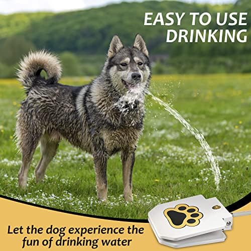 Dogsshopdaily Szabadtéri Automatikus Kutya Víz Adagoló – Prémium Lépés Víz Játék Nyomógomb – Gyakorlati Vízi Játékok Kutyáknak