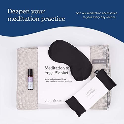 Tudatában & Modern Levendula Szem Maszk | Tökéletes Kiegészítő, a Meditáció, a Jóga, Savasana, & Alszik | Finoman Súlyozott Mély Relaxációs