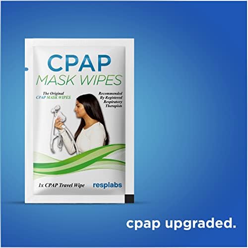 resplabs CPAP Maszk Tisztító Törlőkendő - Illatmentes, Alkohol-Mentes Tisztító Minden Maszkok, Párnák, Kellékek - 60 Egyedileg