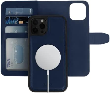 iATO iPhone 13 Pro Pénztárca Ügy. MagSafe Kompatibilis Levehető PU Bőr Tok Fedelét. Táj Állni & RFID Kártya Védő Flip Cserélhető Tartozék