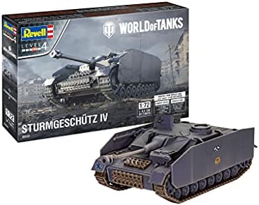 Revell 03502 Sturmgeschütz IV World of Tanks 1:72 Méretarányú Műanyag Modell, készlet, Kendőzetlen